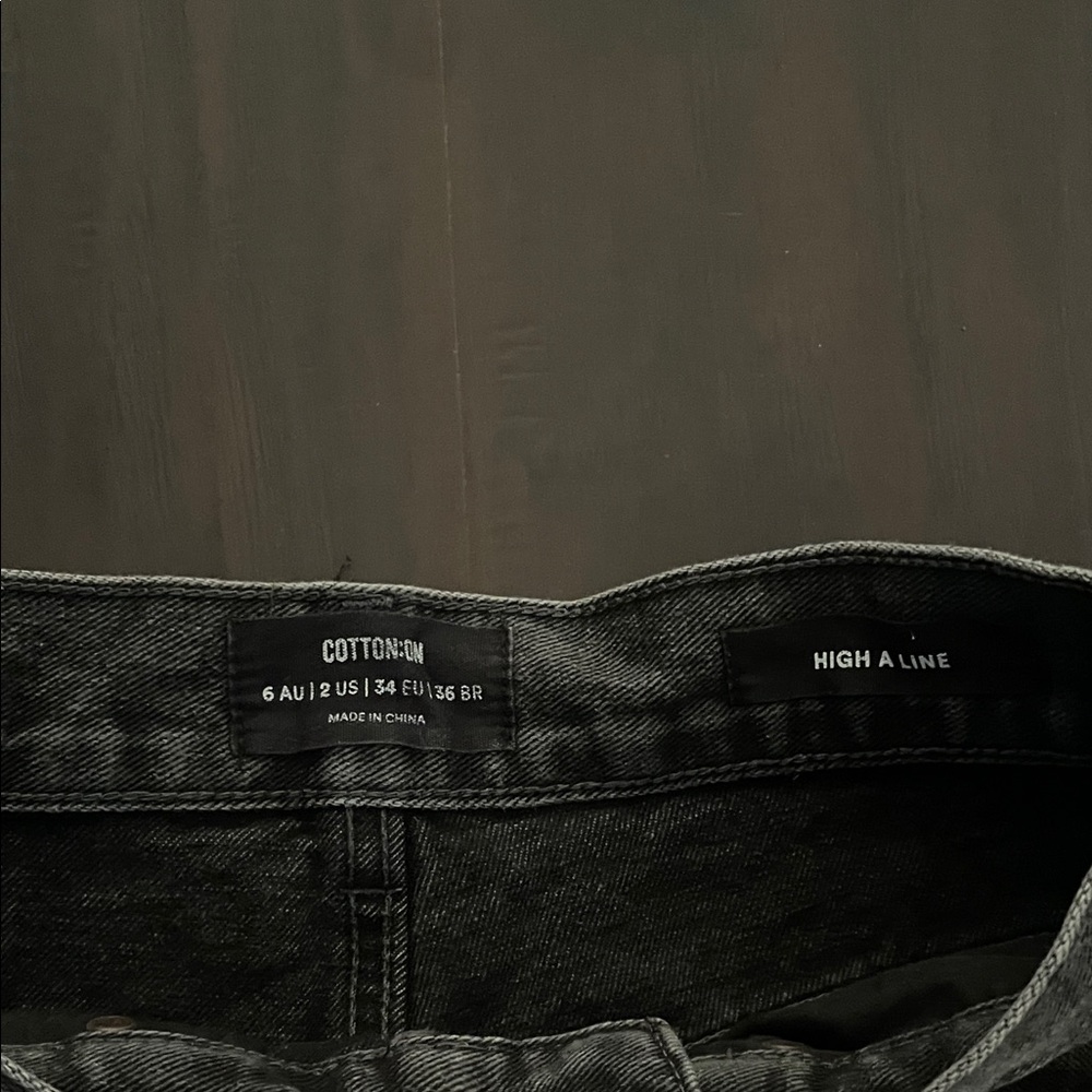 Cotton On Dark Gray Jean Shorts - Picture 3 of 3